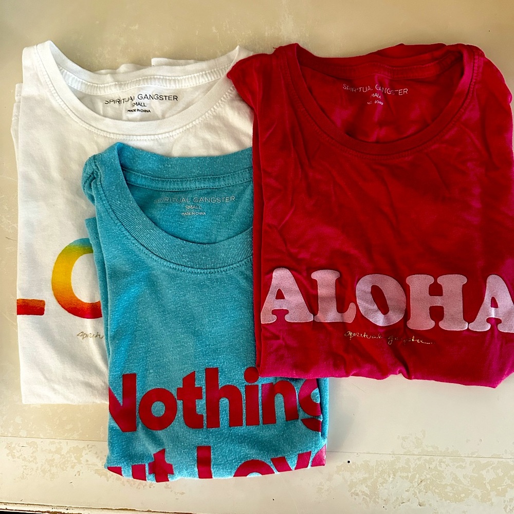 Spiritual Gangster Bundle of 3 Love Tank Tops.